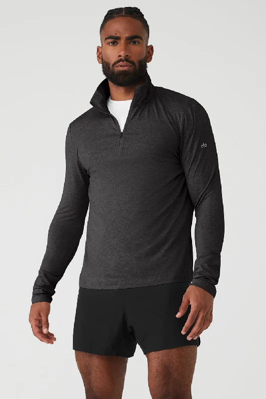 Conquer 1/4 Zip Reform Long Sleeve - Dark Heather Grey