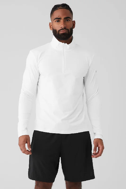 Conquer 1/4 Zip Reform Long Sleeve - White