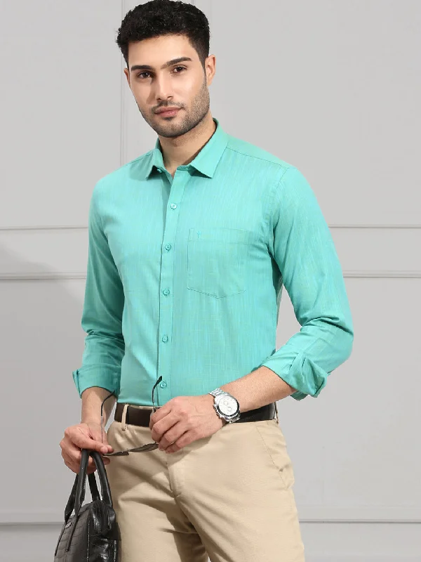 Men 100% Cotton Green Shirt CL2 GT18