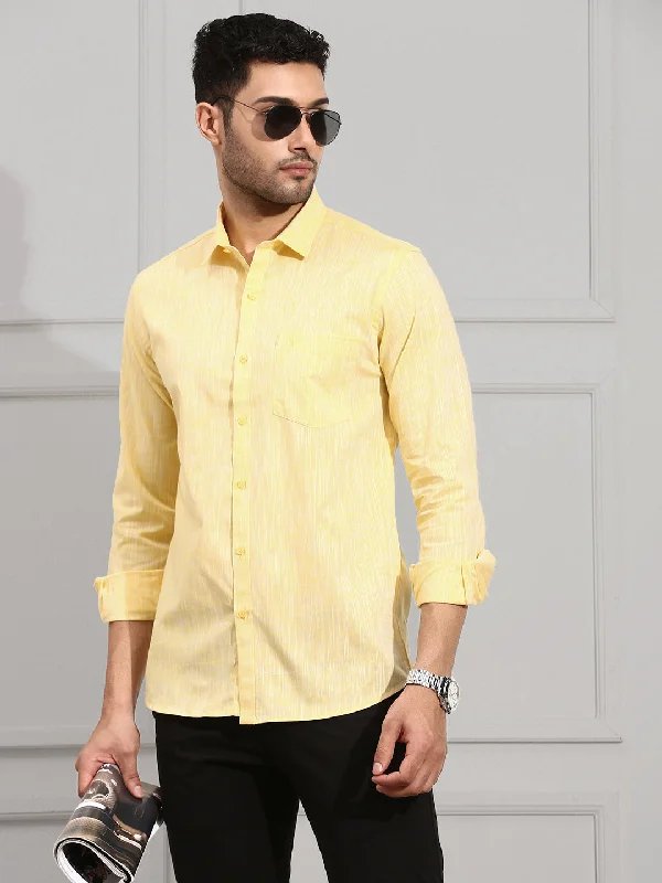 Men 100% Cotton Yellow Shirt CL2 GT14