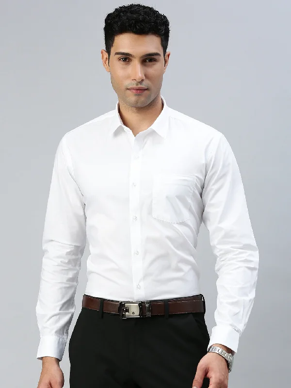 Men 100% Cotton White Shirt Award