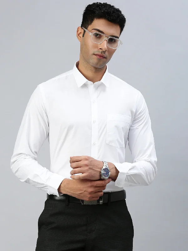 Men 100% Cotton White Shirt Super Faast