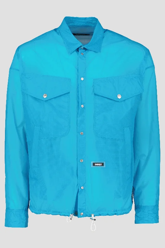 Men's Dsquared2 Light Blue Drawstring Shirt