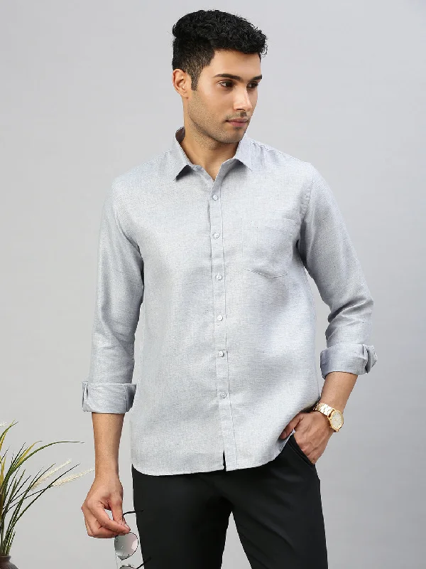 Men Cotton Rich Shirt Grey T7 CG12