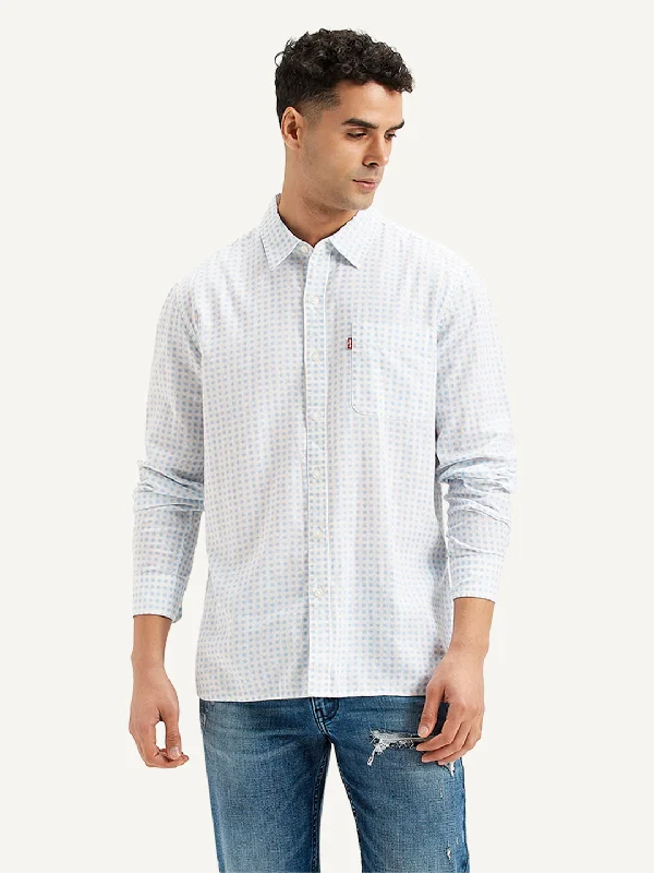 Men's Geometric Print Regular Fit Shirt