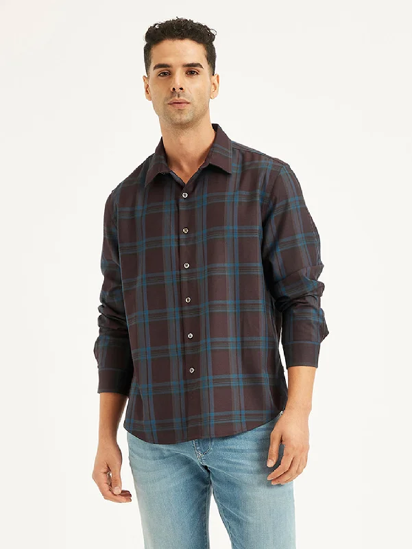 Men's Plaid Slim Fit Shirt