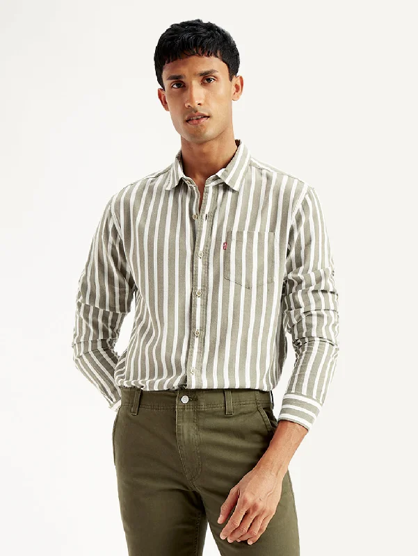 Men's Striped Regular Fit Shirt