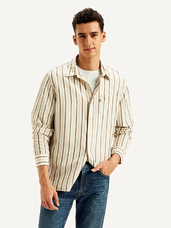 Men's Striped Regular Fit Shirt