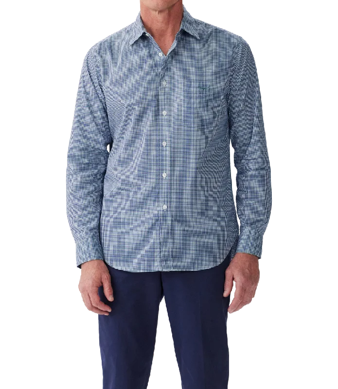 R.M.Williams - Regular Shirt - Poplin - Check - Green, Blue & White