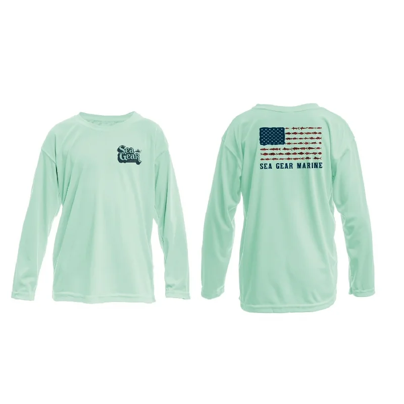 Sea Gear - Fish Flag Kids Sunshirt Long Sleeve UPF 50+