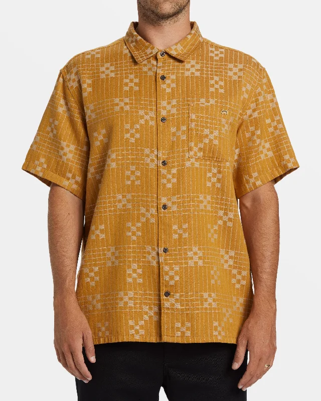 Sundays Jacquard Short Sleeve Shirt - Dijon