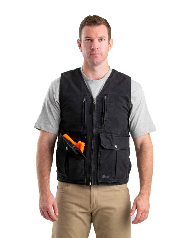 Berne Mens Black Polyester Echo Zero Eight Vest