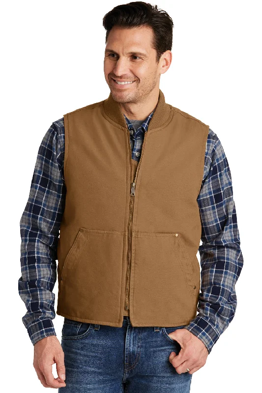 CornerStone Mens Duck Cloth Full Zip Vest - Duck Brown