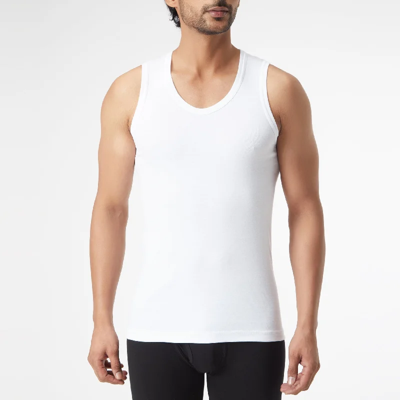 Cotton Solid Mens Vest