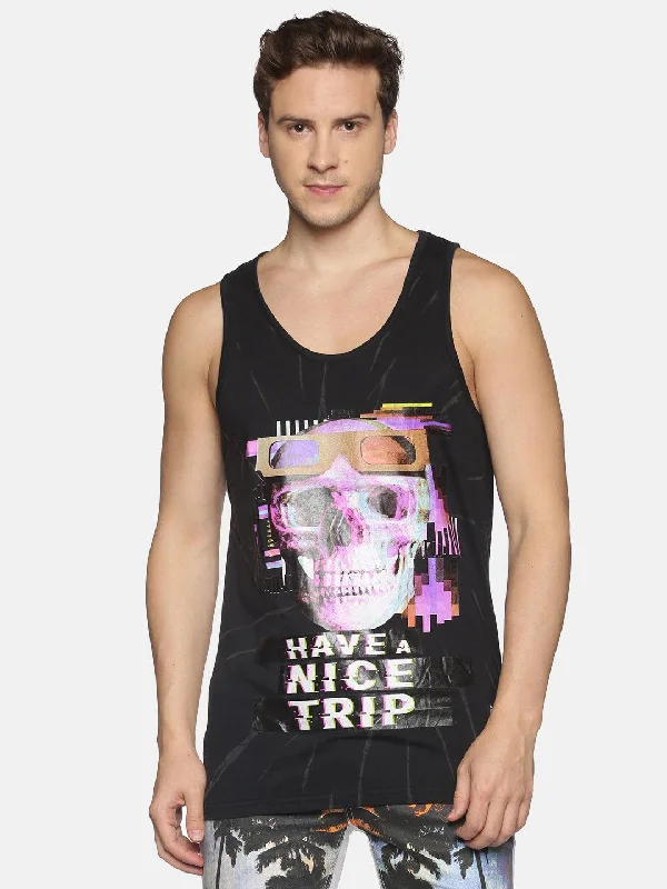 Kultprit Cotton Men Graphic Print Sleeveless T-Shirt