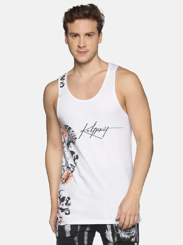 Kultprit Cotton Men Graphic Print Sleeveless T-Shirt