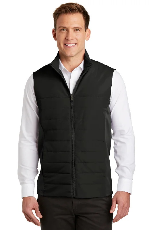 Port Authority Mens Collective Wind & Water Resistant Full Zip Vest - Deep Black