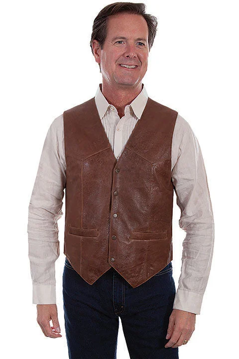 Scully Men's Lamb Vest- Saddle Tan