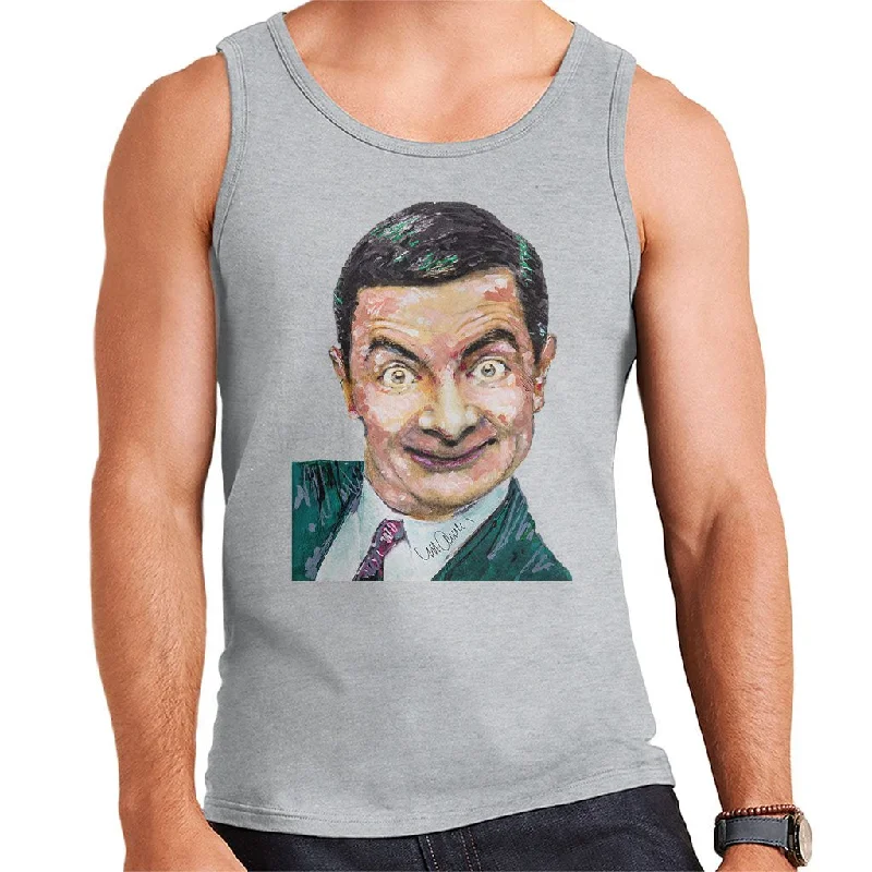 Sidney Maurer Original Portrait Of Mr Bean Rowan Atkinson Men's Vest