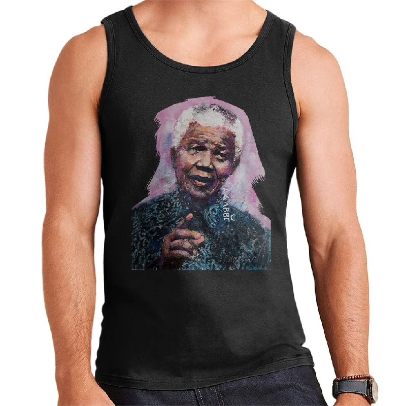 Sidney Maurer Original Portrait Of Nelson Mandela Men's Vest