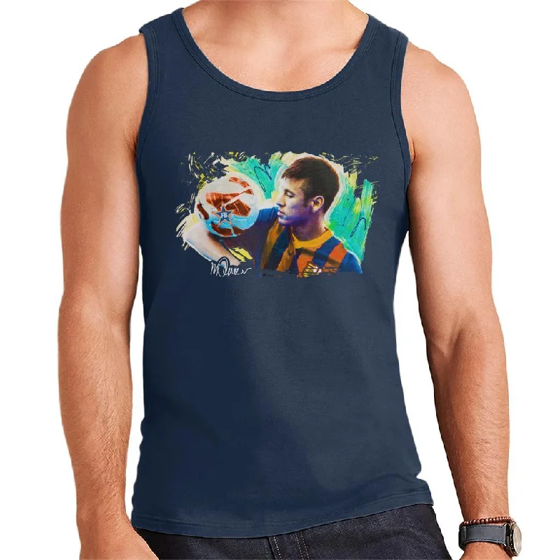 Sidney Maurer Original Portrait Of Neymar Barcelona Men's Vest