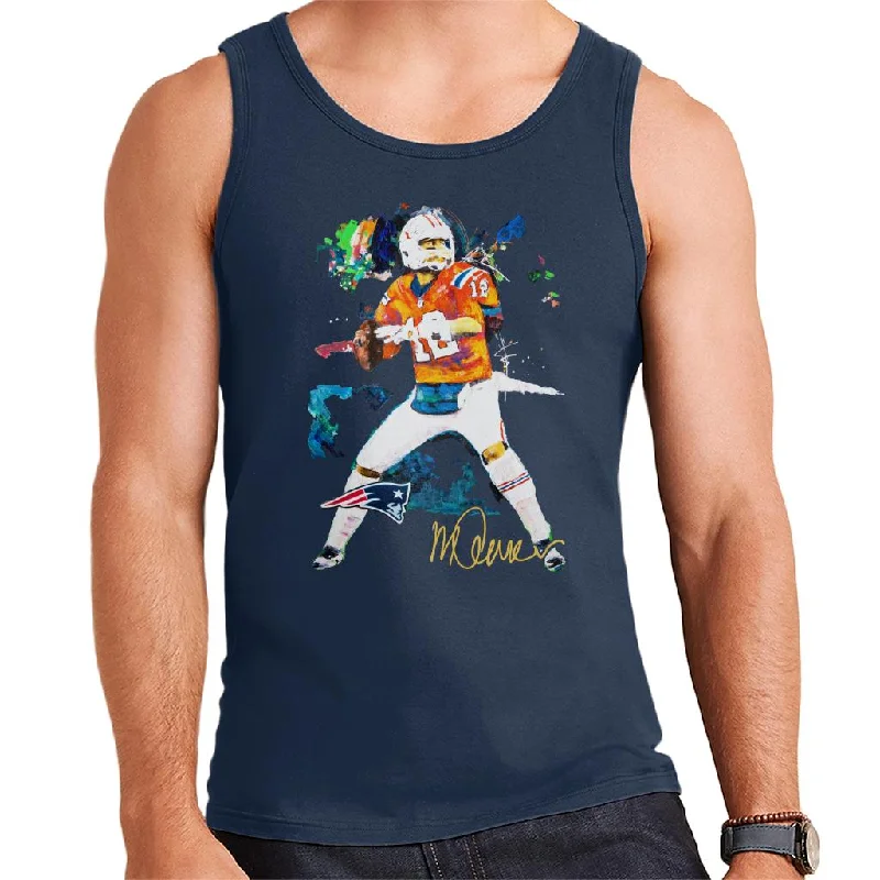 Sidney Maurer Original Portrait Of Patriots Star Tom Brady Men's Vest