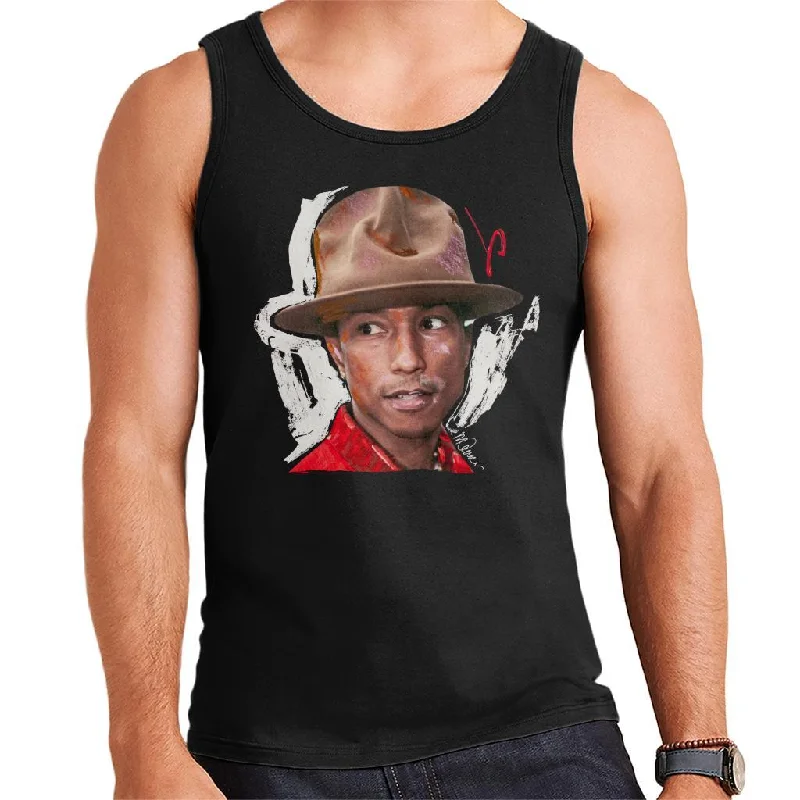 Sidney Maurer Original Portrait Of Pharrel Williams Hat Men's Vest