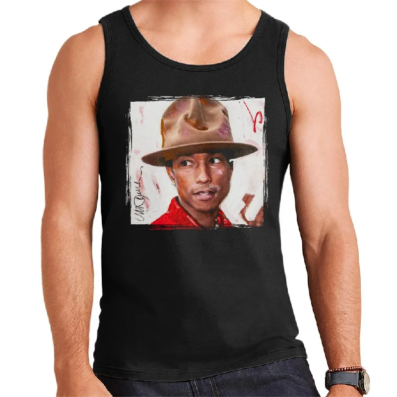 Sidney Maurer Original Portrait Of Pharrel Williams The Hat Men's Vest