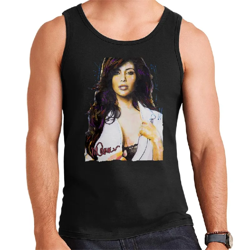 Sidney Maurer Original Portrait Of Reality Star Kim Kardashian Men's Vest