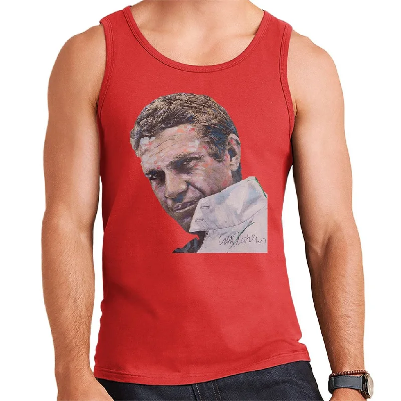 Sidney Maurer Original Portrait Of Steve McQueen Men's Vest