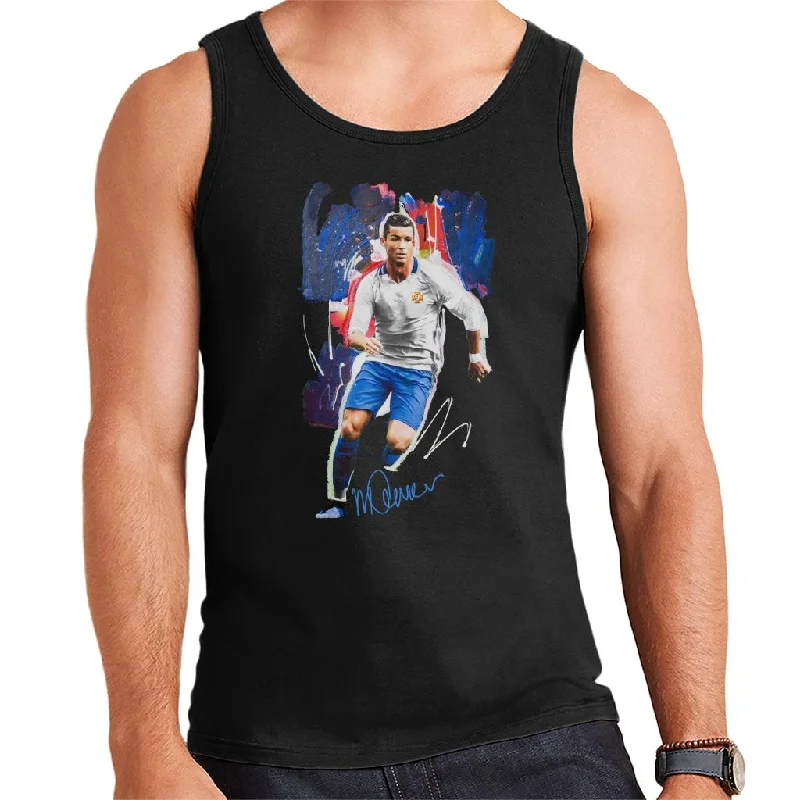 Sidney Maurer Original Portrait Of Striker Cristiano Ronaldo Men's Vest