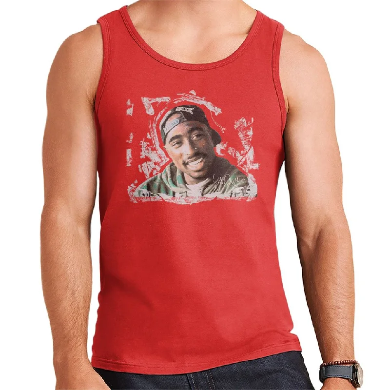 Sidney Maurer Original Portrait Of Tupac Shakur Men's Vest