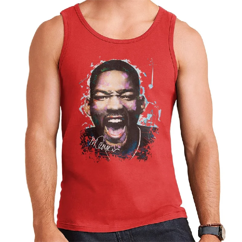 Sidney Maurer Original Portrait Of Will Smith Men's Vest