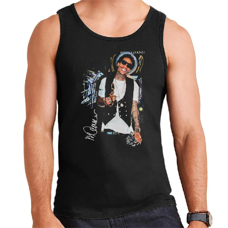 Sidney Maurer Original Portrait Of Wiz Khalifa Billboard Award Men's Vest