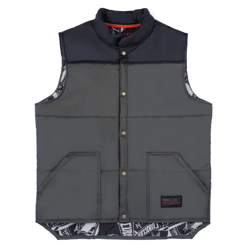 Troll Co. Men's Redford Snap-Front Graphic Lined Vest